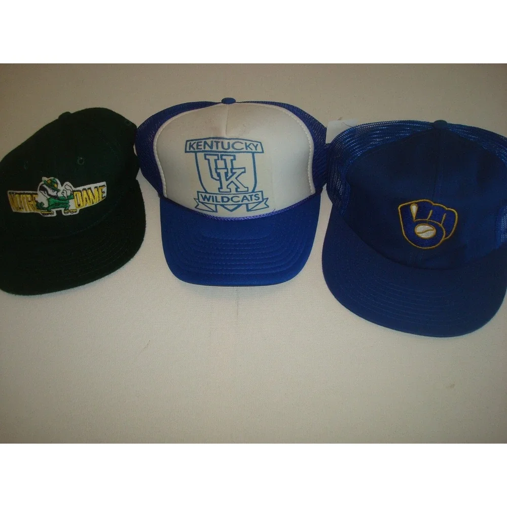 3PCT LOT BREWERS KENTUCKY   90S SNAPBACK  HAT CAP‎ VINTAGE EE3
